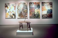 Huang Yong Ping, <span class="wac_title">Four Paintings Created According to Random Instructions</span> and <span class="wac_title">Wheel</span>