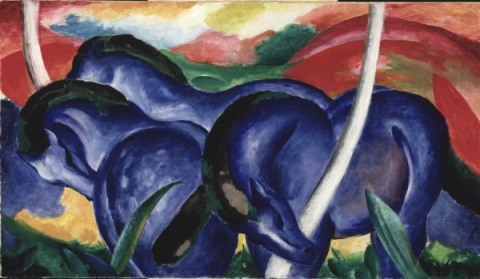 Earlier that year 1983 I had seen a reproduction of Franz Marc's The Large